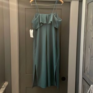 Leith just below knee length turquoise dress